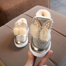 Load image into Gallery viewer, HaoChengJiaDe Baby Snow Boots For Boys And Girls Kids Snow Boots Soft Fur Shoes Cute Cartoon Children Leather Australia Shoes