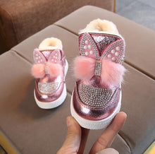 Load image into Gallery viewer, HaoChengJiaDe Baby Snow Boots For Boys And Girls Kids Snow Boots Soft Fur Shoes Cute Cartoon Children Leather Australia Shoes