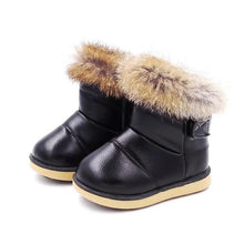 Load image into Gallery viewer, Kids Boots Children's Rubber Boots Winter Children Thicken Plush Snow Boots Child Warm Leather Short Baby Infant white shoe
