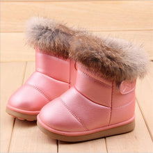 Load image into Gallery viewer, COZULMA Winter Plush Baby Girls Snow Boots Warm Shoes Pu Leather Flat With Baby Toddler Shoes Outdoor Snow Boots Girls Kids Shoe