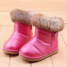 Load image into Gallery viewer, COZULMA Winter Plush Baby Girls Snow Boots Warm Shoes Pu Leather Flat With Baby Toddler Shoes Outdoor Snow Boots Girls Kids Shoe