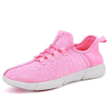 Load image into Gallery viewer, Size 30-42 Luminous Sneakers Fiber Optic Shoes for Women Men Boys Girls LED 11 Colors USB Rechargeable Sneakers with Light